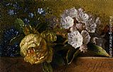 Flowers on a Ledge by George Jacobus Johannes Van